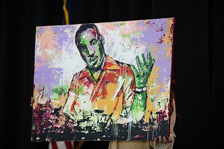 Painting of MLK submitted to the annual art contest