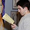 A student reading