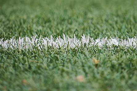 A white line painted on a field