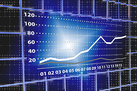 Abstract graph of data