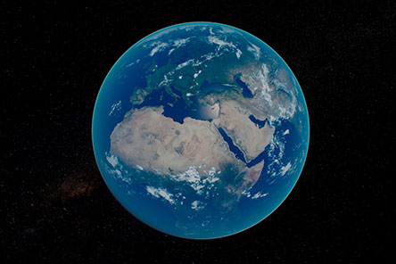 the world from space