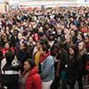 Students attending accepted students reception