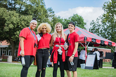 students from warrior cookout