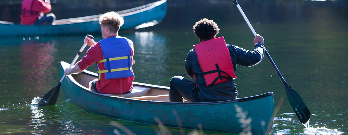 Students on boat