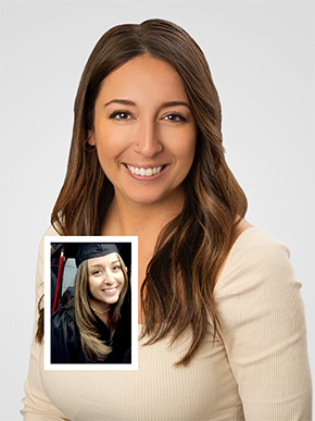 Stephanie LoSchiavo, MBA, MS, LAT, ATC after she graduated from ESU