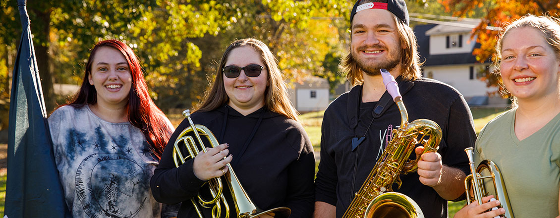 band students at band camp