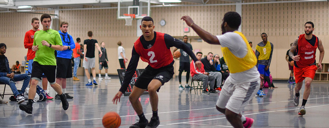 Intramural basketball in mattioli center