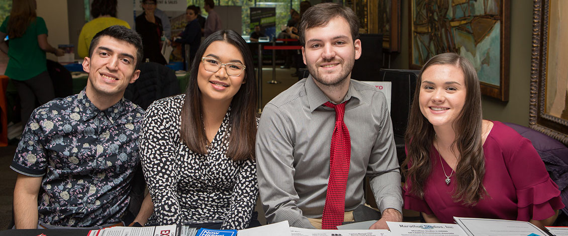 Students at a Career Expo