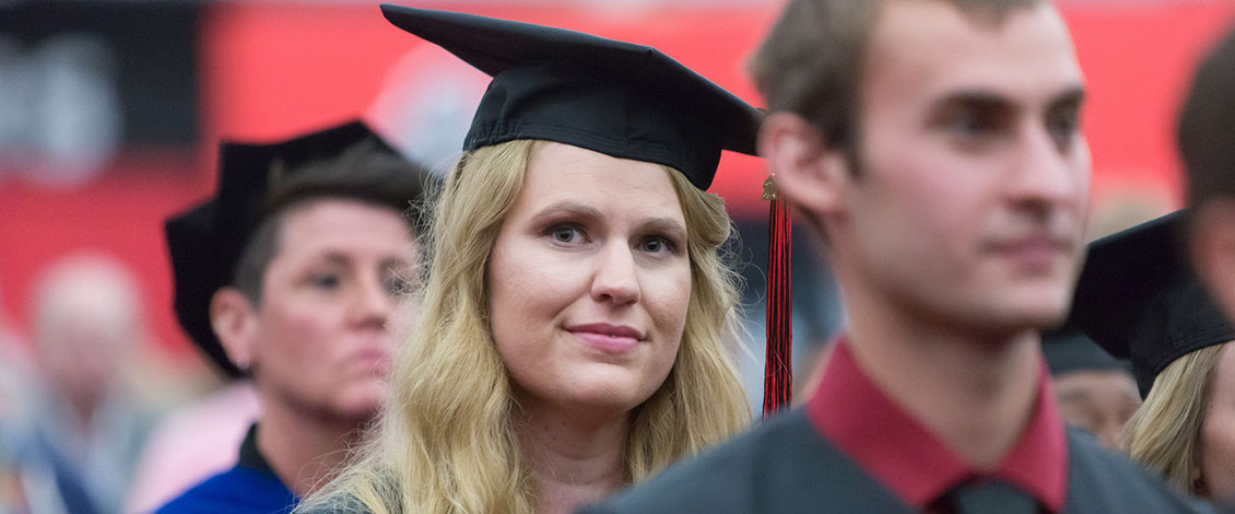 Students at Graduate Commencement