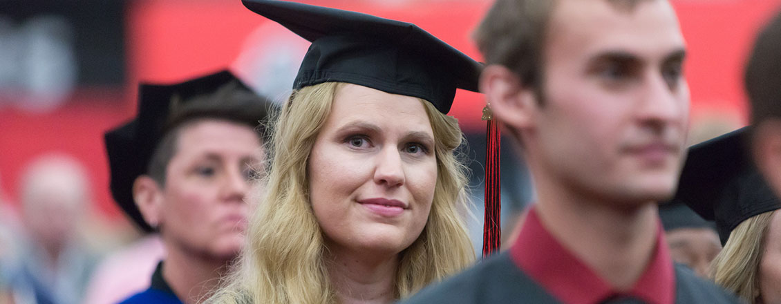 Students at Graduate Commencement