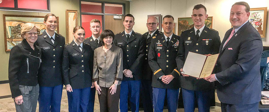 ROTC students recognized by ESU's Council of Trustees