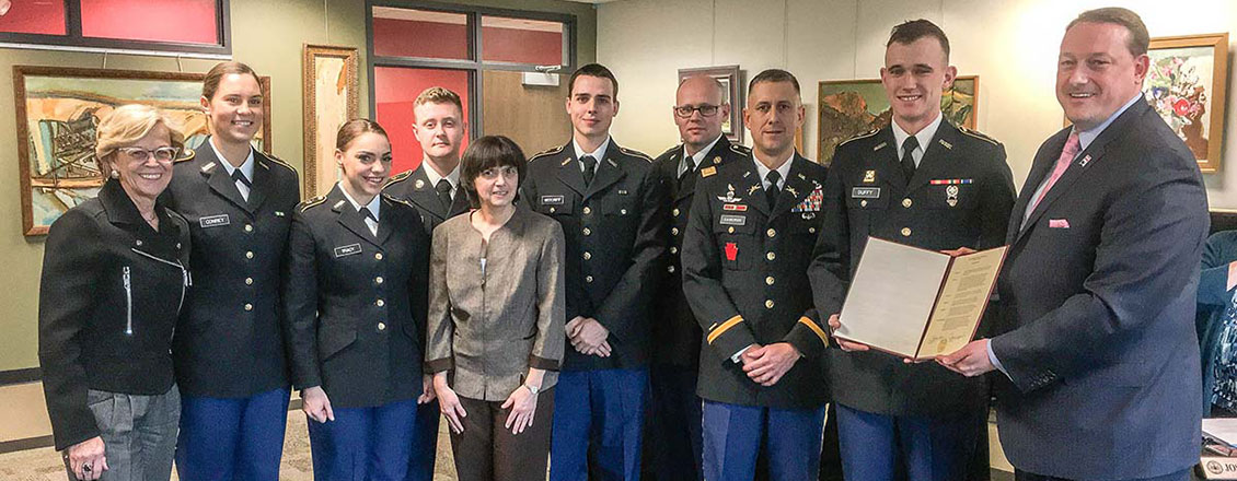 ROTC students recognized by ESU's Council of Trustees