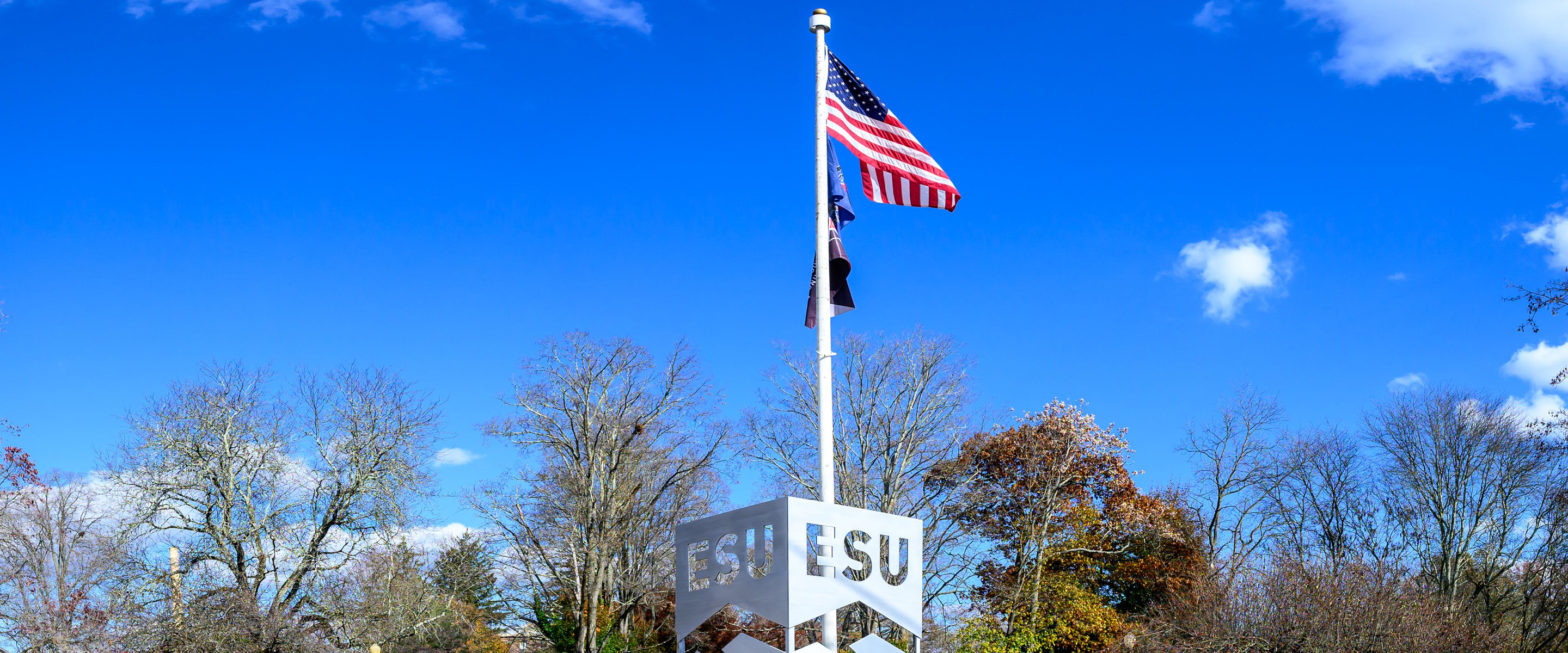 American Flag in ESU Circle