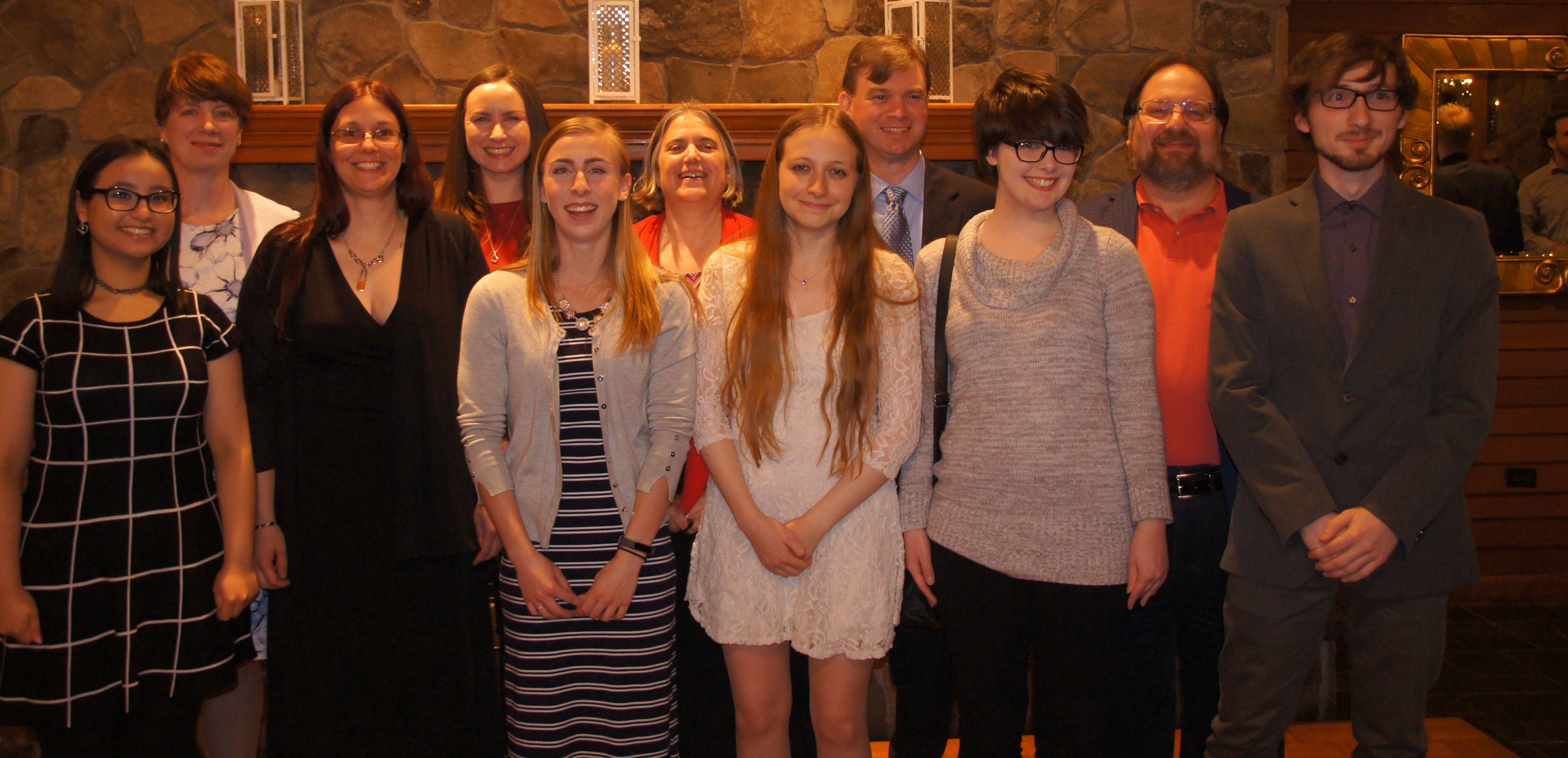 The 2019 Sigma Xi math major awardees and some of the math faculty.