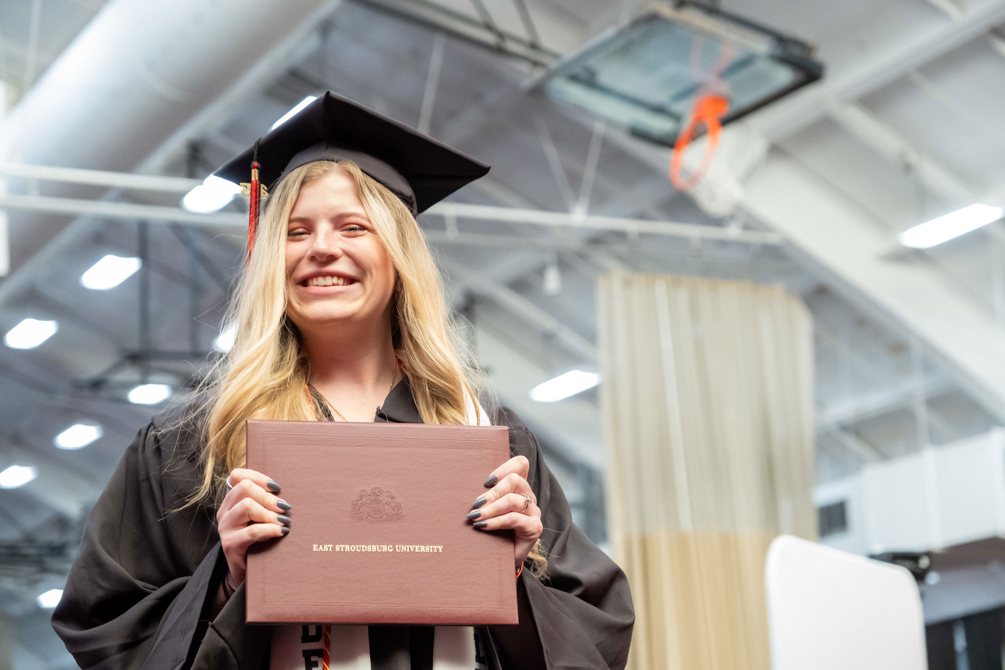 female graduate at commencement
