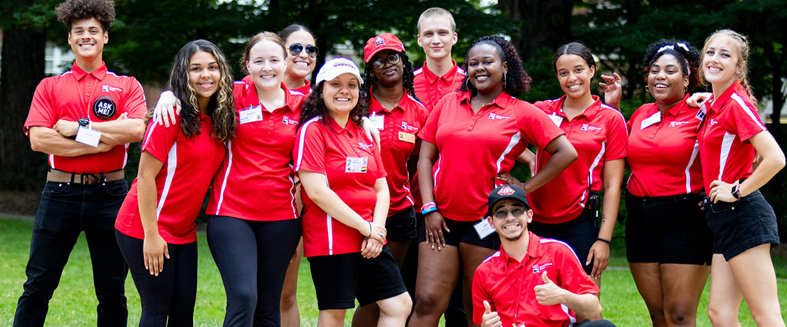 orientation leaders posing