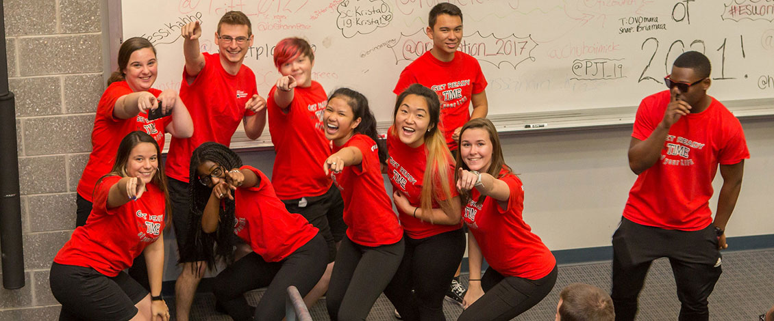 orientation leaders posing
