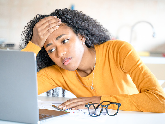 Student working on a problem