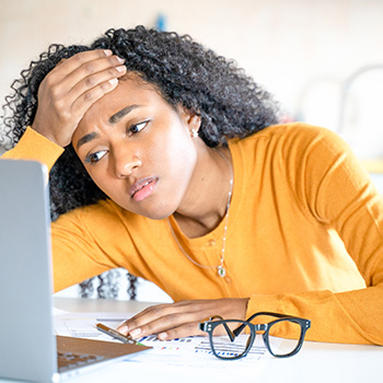 Student working on a problem