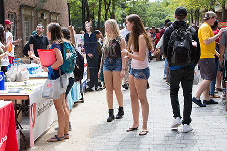 students at club fair