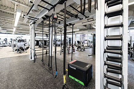 weight lifting equipment in rec center