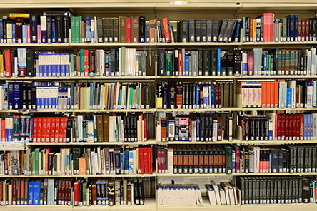 wall of books