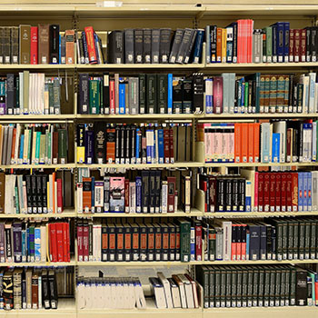 wall of books.