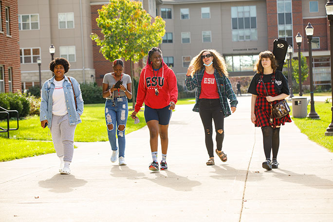 multipler students walking