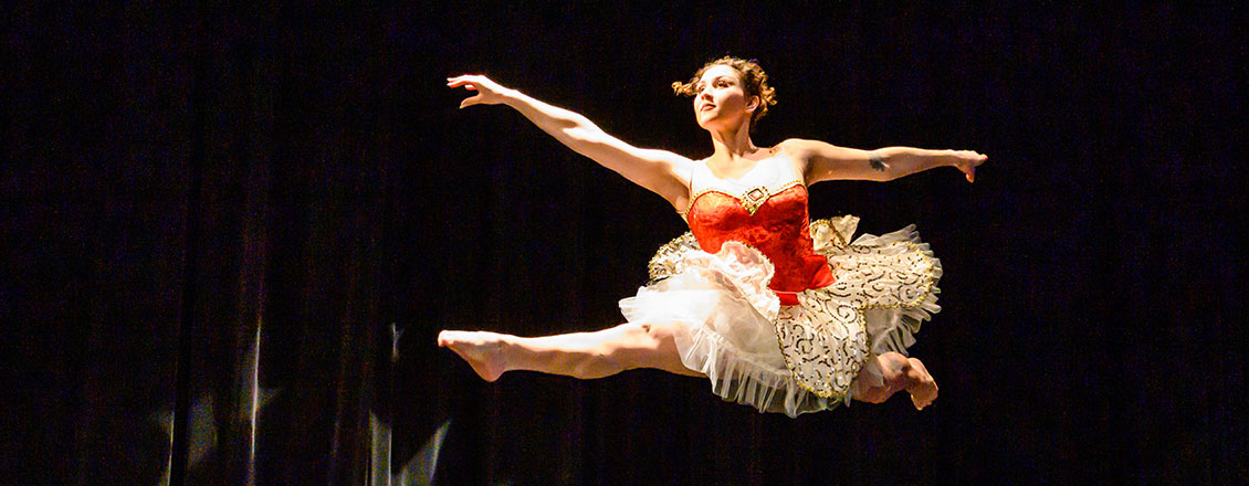 ballerina floating through air