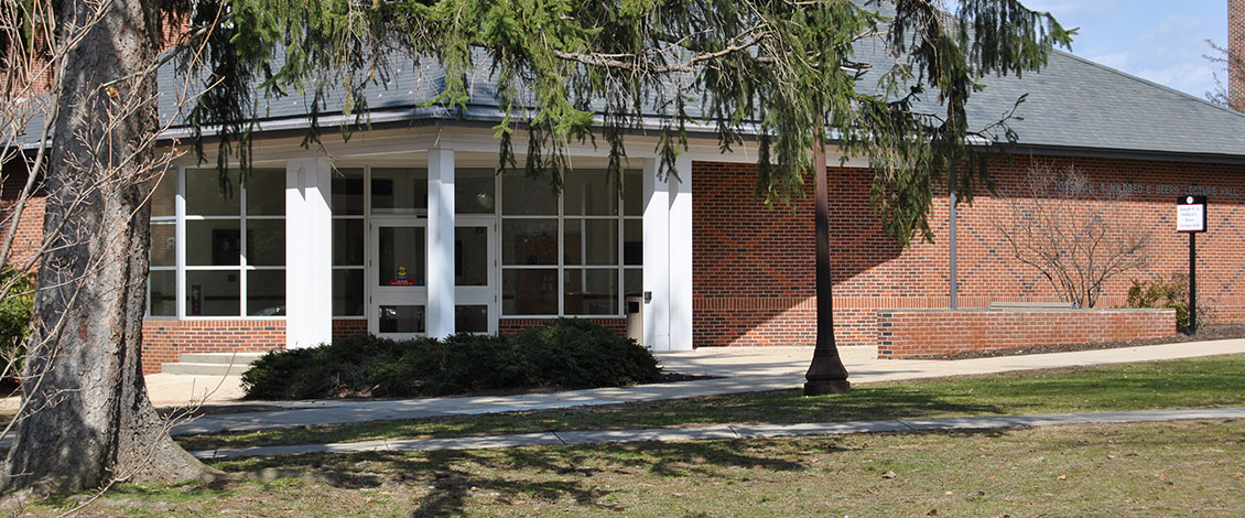 Exterior photo of Beers Lecture Hall